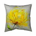 Fondo 26 x 26 in. Yellow Fluffy Flower-Double Sided Print Indoor Pillow FO2774649